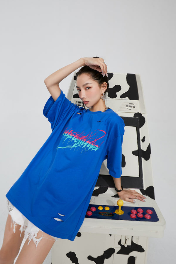 Harajuku Letter Print Casual Pullover Women Summer T-Shirts Summer ELF Short Sleeve Korean Ladeis Daily Punk Tops