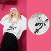 Harajuku Cartoon Print Casual Pullover T-Shirts Women,Spring Vintage Full Sleeve Female Basic Daily Graphic Tops
