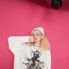 Harajuku Cartoon Print Casual Pullover T-Shirts Women,Spring Vintage Full Sleeve Female Basic Daily Graphic Tops