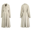 Green Solid Single Breasted Oversize Casual Women Trench Coat,Spring Full Sleeve Korean Office Ladies Daily Outwear