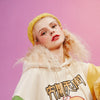 Harajuku Monkey King Embroidery Casual Pullover Sweatshirt Women,Spring Velvet Colorblock Ladies Daily Graphic Top