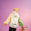 Harajuku Monkey King Embroidery Casual Pullover Sweatshirt Women,Spring Velvet Colorblock Ladies Daily Graphic Top