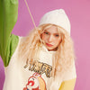 Harajuku Monkey King Embroidery Casual Pullover Sweatshirt Women,Spring Velvet Colorblock Ladies Daily Graphic Top