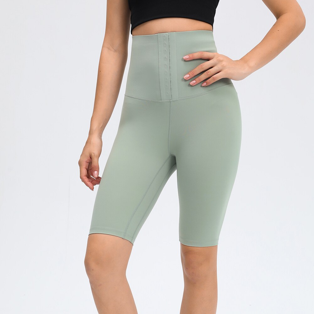 Sport Training Biker Shorts Women High Waist Stretch Workout Yoga Fitness Shorts 10"