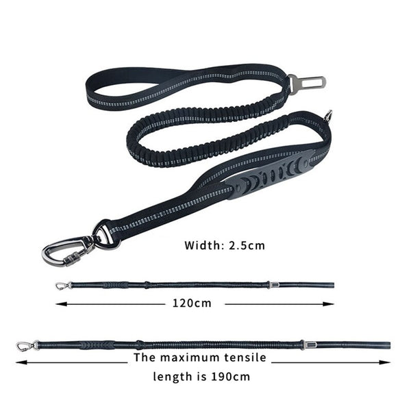 Adjustable Dog Leash Nylon Reflective Safety Belt Pet Training Lead Leashes Outdoor Walking Rope for Large Dogs Pets Accessories | Vimost Shop.