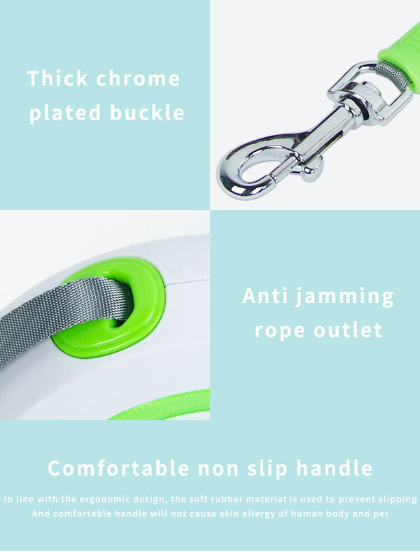 Reflective Dog Leash Automatic Retractable Traction Rope Durable Nylon Walking Lead Belt For Small Large Dog Cat Pets Leash Rope | Vimost Shop.