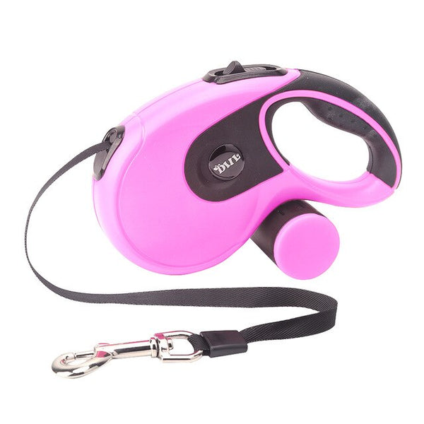 5M Retractable Dog Leashes with poop bag Dispenser Automatic extending Dogs Leash Rope for puppy Cats Leash Walking Accessories | Vimost Shop.