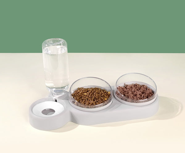 Pet Bowl Automatic Feeder Dog Cat Food Bowl with Water Dispenser Double Bowl Drinking Dish Food Container Bowls Pet Supplies | Vimost Shop.