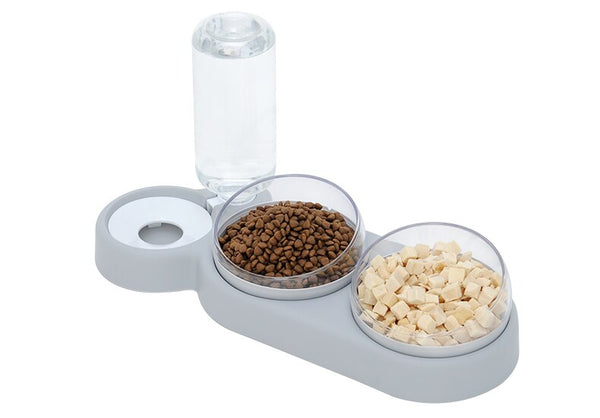 Pet Bowl Automatic Feeder Dog Cat Food Bowl with Water Dispenser Double Bowl Drinking Dish Food Container Bowls Pet Supplies | Vimost Shop.