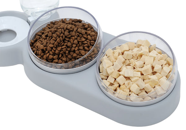 Pet Bowl Automatic Feeder Dog Cat Food Bowl with Water Dispenser Double Bowl Drinking Dish Food Container Bowls Pet Supplies | Vimost Shop.
