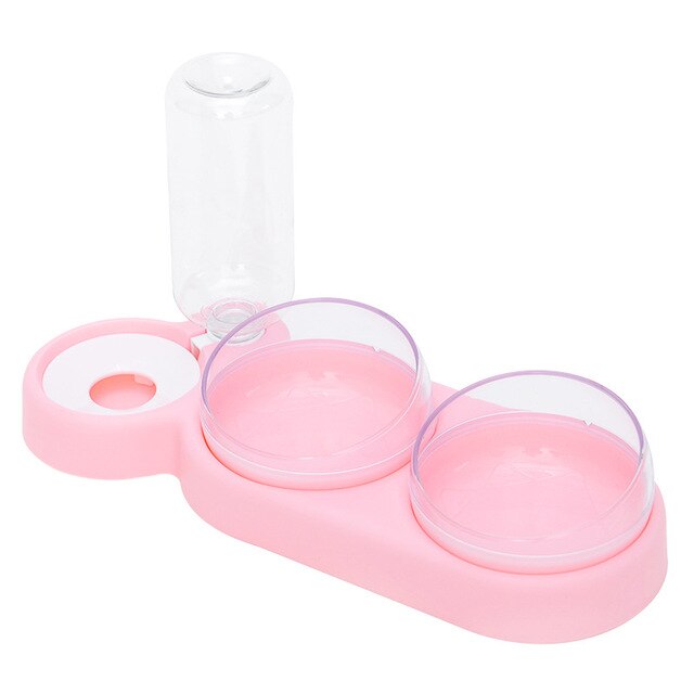 Pet Bowl Automatic Feeder Dog Cat Food Bowl with Water Dispenser Double Bowl Drinking Dish Food Container Bowls Pet Supplies | Vimost Shop.