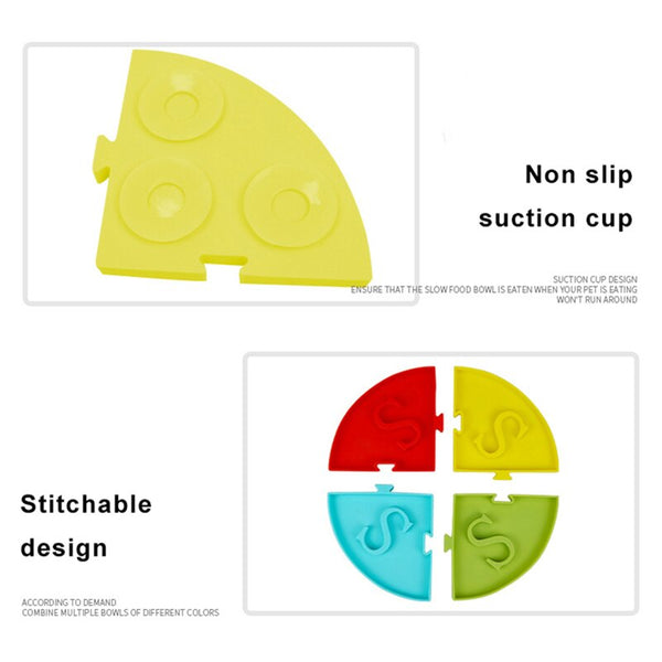 Silicone Pet Bowl Dog Cat Slow Eating Feeding Food Bowls Portable Puppy Feeder Puzzle Bowls Dishes Anti Choke Food Container | Vimost Shop.
