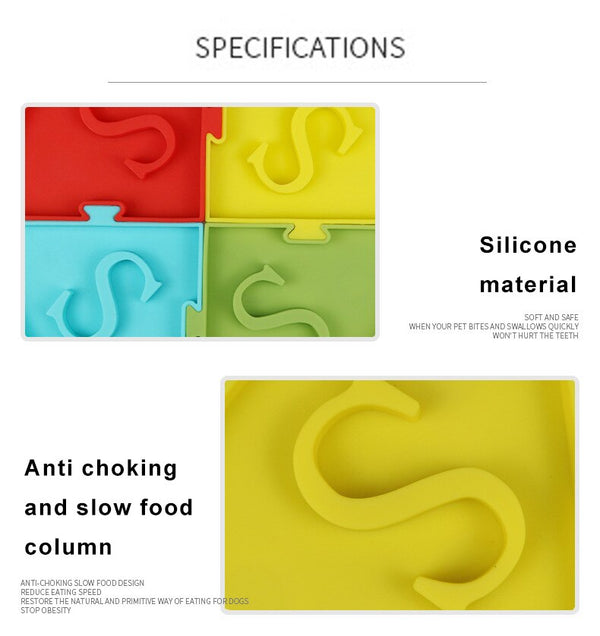 Silicone Pet Bowl Dog Cat Slow Eating Feeding Food Bowls Portable Puppy Feeder Puzzle Bowls Dishes Anti Choke Food Container | Vimost Shop.