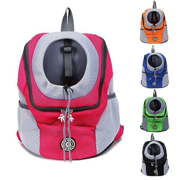 Portable Pet Carrier Bag Breathable Mesh Double Shoulder Front Backpack For Puppy Cats Foldable Outdoor Backpack Pets Supplies | Vimost Shop.