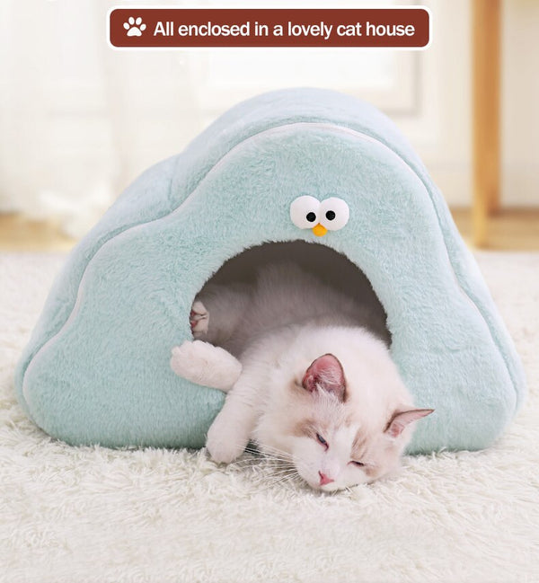Pet Dog Cat House Warm Comfort Pet Deep Sleeping Nest Cave for Cats Dogs Winter Cat Bed Mat Basket Puppy Kennel Beds Cama Gato | Vimost Shop.