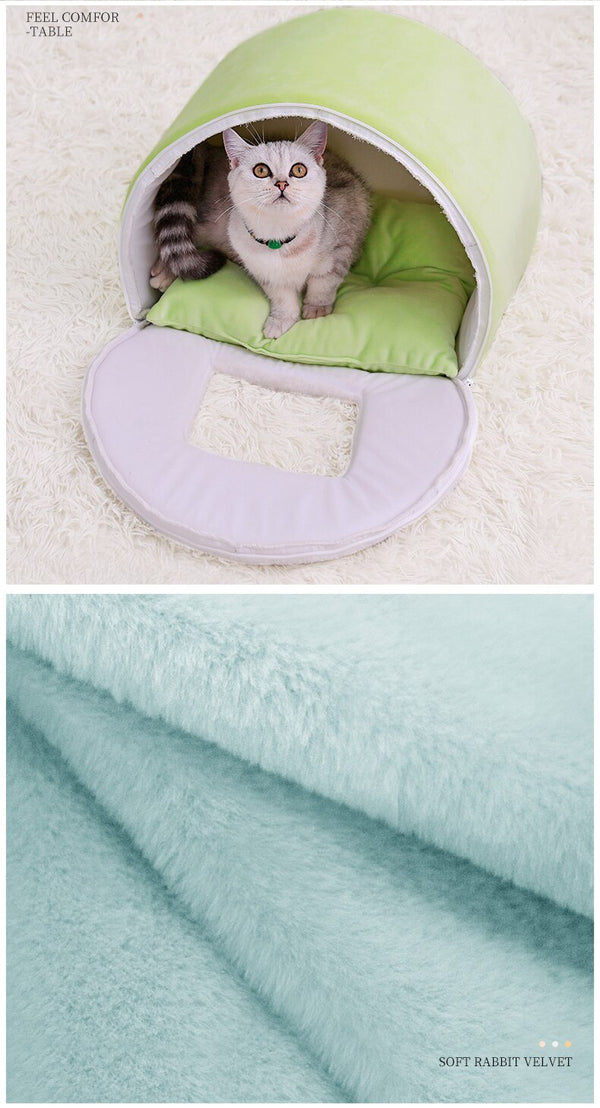 Pet Dog Cat House Warm Comfort Pet Deep Sleeping Nest Cave for Cats Dogs Winter Cat Bed Mat Basket Puppy Kennel Beds Cama Gato | Vimost Shop.
