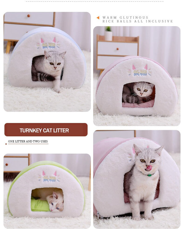 Pet Dog Cat House Warm Comfort Pet Deep Sleeping Nest Cave for Cats Dogs Winter Cat Bed Mat Basket Puppy Kennel Beds Cama Gato | Vimost Shop.