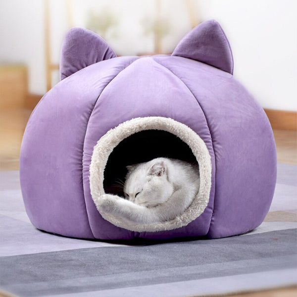 Pet Dog Cat Tent House Kennel Winter Warm Nest Soft Sleeping Sofa Pad Animal Puppy Cave Sleeping Mat Nest Kennel Pet Supplies | Vimost Shop.