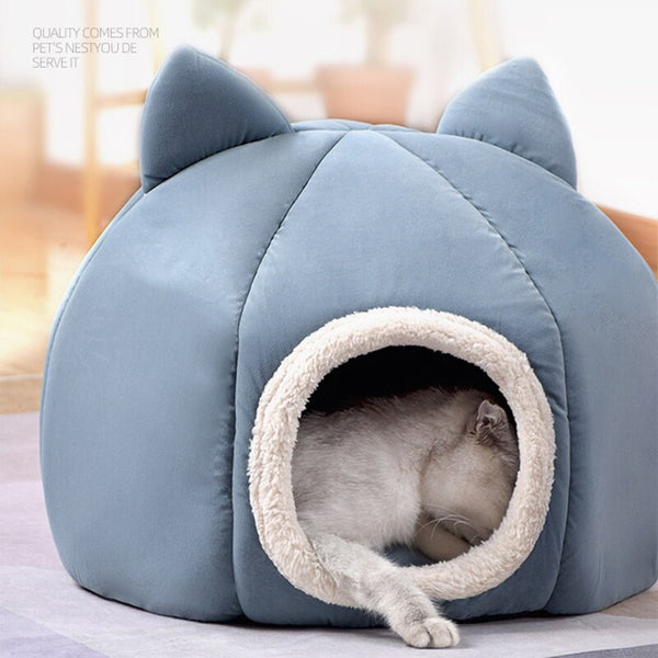 Pet Dog Cat Tent House Kennel Winter Warm Nest Soft Sleeping Sofa Pad Animal Puppy Cave Sleeping Mat Nest Kennel Pet Supplies | Vimost Shop.