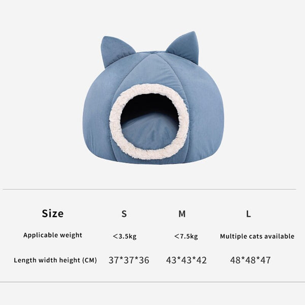 Pet Dog Cat Tent House Kennel Winter Warm Nest Soft Sleeping Sofa Pad Animal Puppy Cave Sleeping Mat Nest Kennel Pet Supplies | Vimost Shop.