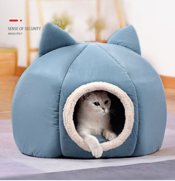 Pet Dog Cat Tent House Kennel Winter Warm Nest Soft Sleeping Sofa Pad Animal Puppy Cave Sleeping Mat Nest Kennel Pet Supplies | Vimost Shop.