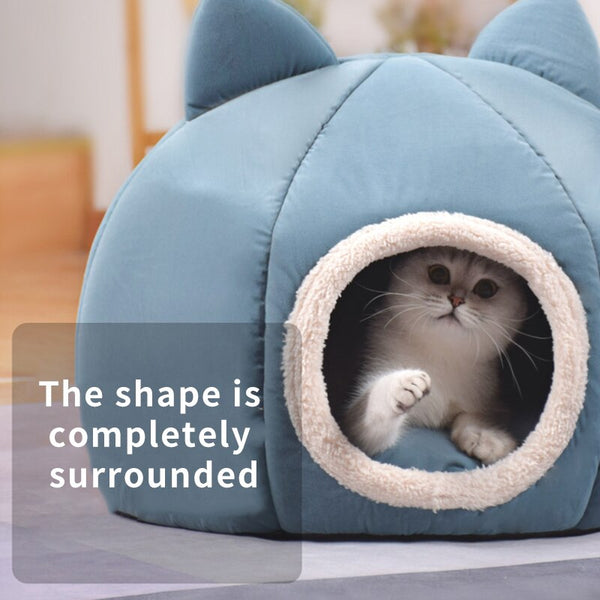 Pet Dog Cat Tent House Kennel Winter Warm Nest Soft Sleeping Sofa Pad Animal Puppy Cave Sleeping Mat Nest Kennel Pet Supplies | Vimost Shop.