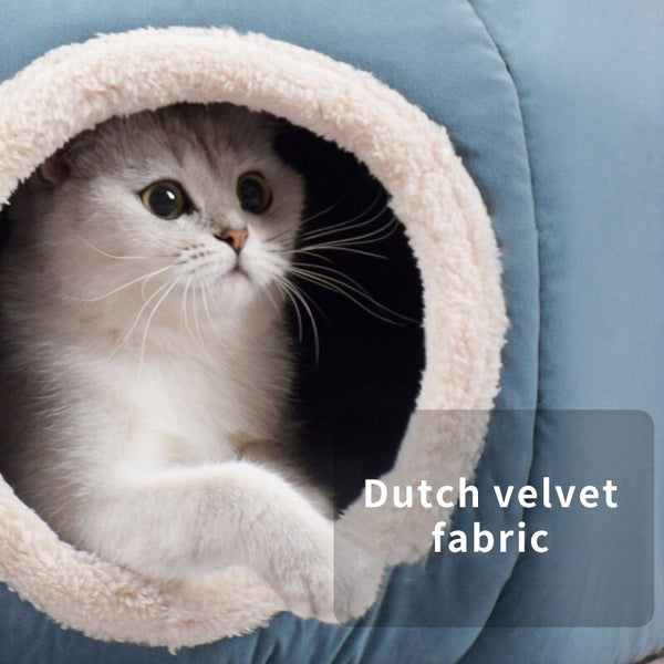 Pet Dog Cat Tent House Kennel Winter Warm Nest Soft Sleeping Sofa Pad Animal Puppy Cave Sleeping Mat Nest Kennel Pet Supplies | Vimost Shop.