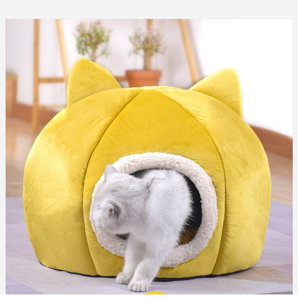 Pet Dog Cat Tent House Kennel Winter Warm Nest Soft Sleeping Sofa Pad Animal Puppy Cave Sleeping Mat Nest Kennel Pet Supplies | Vimost Shop.