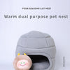 Portable Cat House Super Soft Kennel Winter Warm Puppy Cushion Fleece Pet Sleeping Cave Removable Bed for Cats Dogs Accessories | Vimost Shop.