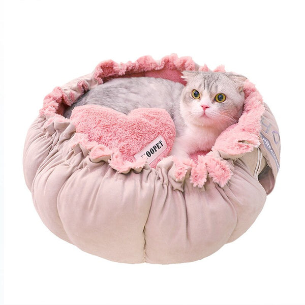 Pet Cat Bed House Winter Warm Cat Sleeping Cushion Soft Cozy Sofa Blanket Fluffy Kennel Mat for Small Large Dog Cat Pet Supplies | Vimost Shop.
