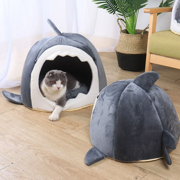 Warm Pet Dog Bed Shark Shape Breathable Cat House Winter Waterproof Sleeping Kennel Soft Comfortable Sofa Cushion for Cats Dogs | Vimost Shop.