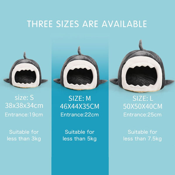 Warm Pet Dog Bed Shark Shape Breathable Cat House Winter Waterproof Sleeping Kennel Soft Comfortable Sofa Cushion for Cats Dogs | Vimost Shop.