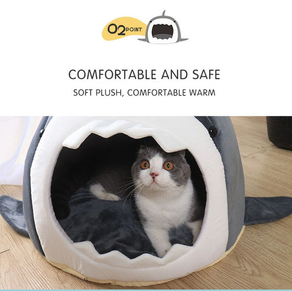 Warm Pet Dog Bed Shark Shape Breathable Cat House Winter Waterproof Sleeping Kennel Soft Comfortable Sofa Cushion for Cats Dogs | Vimost Shop.