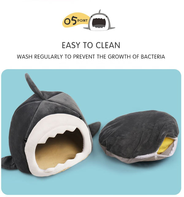 Warm Pet Dog Bed Shark Shape Breathable Cat House Winter Waterproof Sleeping Kennel Soft Comfortable Sofa Cushion for Cats Dogs | Vimost Shop.