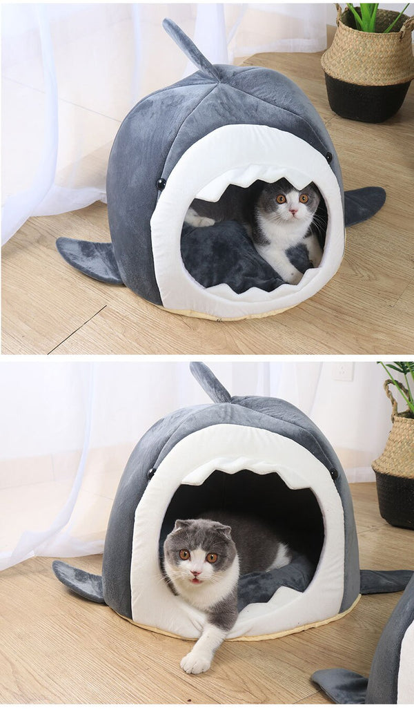 Warm Pet Dog Bed Shark Shape Breathable Cat House Winter Waterproof Sleeping Kennel Soft Comfortable Sofa Cushion for Cats Dogs | Vimost Shop.