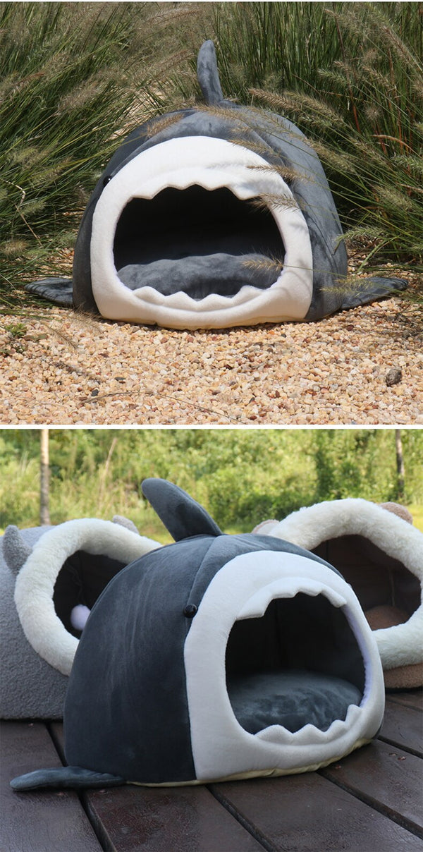 Warm Pet Dog Bed Shark Shape Breathable Cat House Winter Waterproof Sleeping Kennel Soft Comfortable Sofa Cushion for Cats Dogs | Vimost Shop.