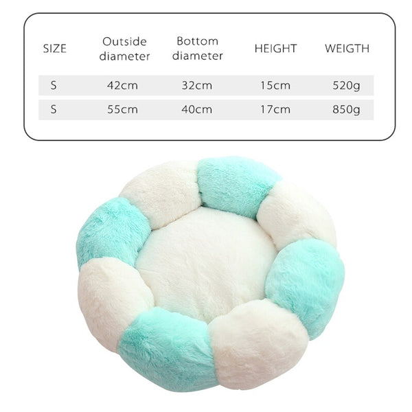 Flower Shaped Cat Bed Indoor Cozy Pet Beds Ultra Soft Plush Dog Basket Sunbed Warm Self-Warming House Sleeping Bag Cushion Mat | Vimost Shop.