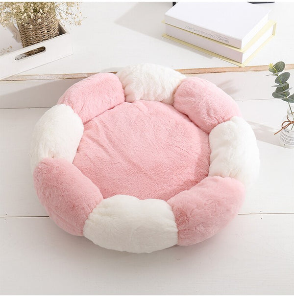 Flower Shaped Cat Bed Indoor Cozy Pet Beds Ultra Soft Plush Dog Basket Sunbed Warm Self-Warming House Sleeping Bag Cushion Mat | Vimost Shop.