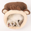 Pet Bed Dog House Winter Warm Sleeping Cage Soft Cozy Puppy Kennel for Dogs Cats Semi-Enclosed Monkey-shaped Cushion Pets Nest | Vimost Shop.