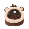 Pet Bed Dog House Winter Warm Sleeping Cage Soft Cozy Puppy Kennel for Dogs Cats Semi-Enclosed Monkey-shaped Cushion Pets Nest | Vimost Shop.