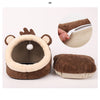 Pet Bed Dog House Winter Warm Sleeping Cage Soft Cozy Puppy Kennel for Dogs Cats Semi-Enclosed Monkey-shaped Cushion Pets Nest | Vimost Shop.