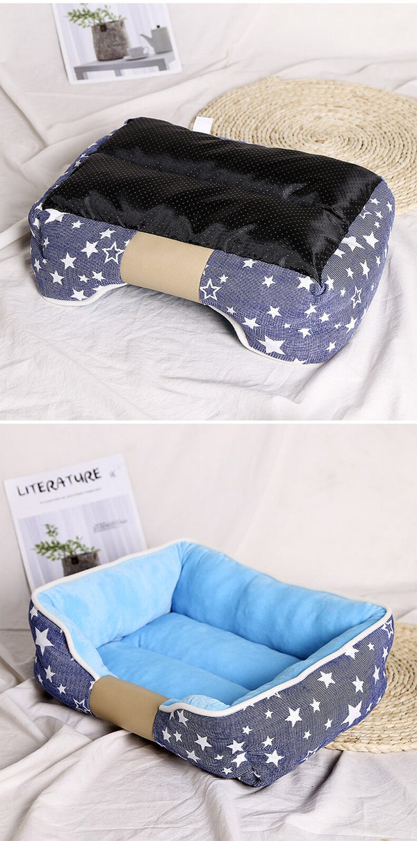 Non-slip Pet Dog Bed Soft Comfortable Pet Sofa Winter Warm Cat House Puppy Cushion Removable Pets Sleeping Bed Mat for Dogs Cats | Vimost Shop.