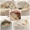 Hot Plush Round Cat Bed Cat Warm House Soft Long Plush Pet Dog Bed For Small Dogs Cat Nest 2 In 1 Pet Bed Cushion Sleeping Sofa | Vimost Shop.