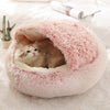 Hot Plush Round Cat Bed Cat Warm House Soft Long Plush Pet Dog Bed For Small Dogs Cat Nest 2 In 1 Pet Bed Cushion Sleeping Sofa | Vimost Shop.
