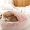 Hot Plush Round Cat Bed Cat Warm House Soft Long Plush Pet Dog Bed For Small Dogs Cat Nest 2 In 1 Pet Bed Cushion Sleeping Sofa | Vimost Shop.