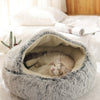 Hot Plush Round Cat Bed Cat Warm House Soft Long Plush Pet Dog Bed For Small Dogs Cat Nest 2 In 1 Pet Bed Cushion Sleeping Sofa | Vimost Shop.