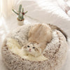 Hot Plush Round Cat Bed Cat Warm House Soft Long Plush Pet Dog Bed For Small Dogs Cat Nest 2 In 1 Pet Bed Cushion Sleeping Sofa | Vimost Shop.