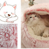 Hot Plush Round Cat Bed Cat Warm House Soft Long Plush Pet Dog Bed For Small Dogs Cat Nest 2 In 1 Pet Bed Cushion Sleeping Sofa | Vimost Shop.