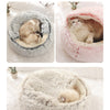Hot Plush Round Cat Bed Cat Warm House Soft Long Plush Pet Dog Bed For Small Dogs Cat Nest 2 In 1 Pet Bed Cushion Sleeping Sofa | Vimost Shop.