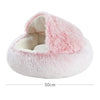 Hot Plush Round Cat Bed Cat Warm House Soft Long Plush Pet Dog Bed For Small Dogs Cat Nest 2 In 1 Pet Bed Cushion Sleeping Sofa | Vimost Shop.